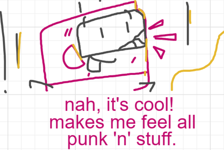 A panel from I've Been Everywhere, Man, episode nine of the Board Boards object show by Furretwalk/WalkingFurret.